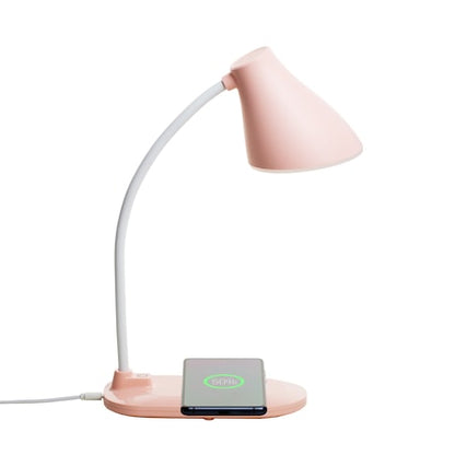 Lampa de birou LED, cu incarcator wireless, 3 nivele de iluminare, brat reglabil
