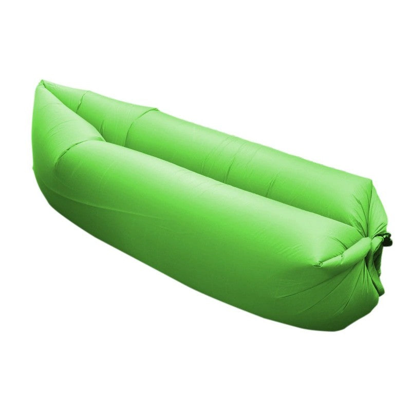 Saltea Gonflabila tip Lazy Bag cu ghiozdan inclus, 230x70 cm, umflare fara pompa, Verde
