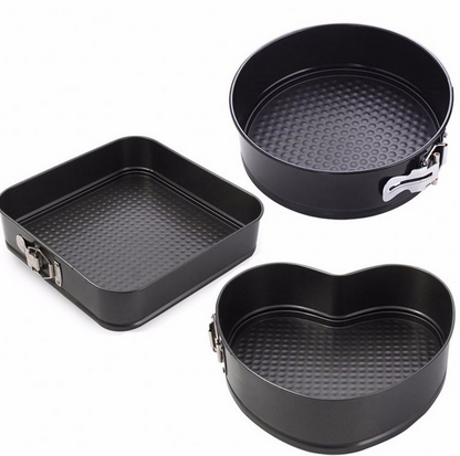 Set 3 forme pentru prajituri - forma rotunda, patrata si inima