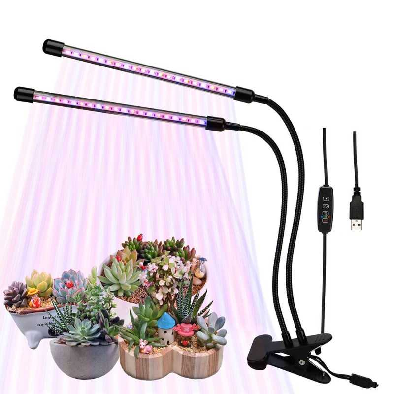 Set 2 Lampi UV, pentru cresterea plantelor, 40 LED, USB