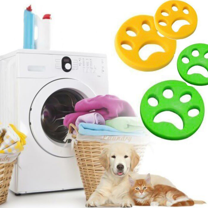 Set 4x dispozitive pentru colectarea parului din masina de spalat, refolosibil