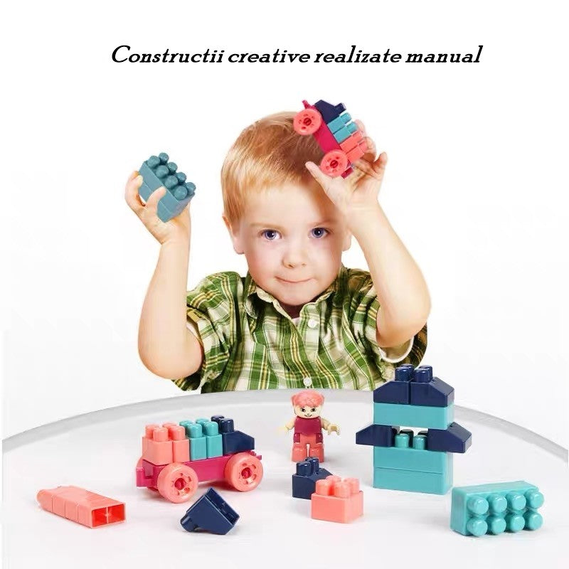 Set constructii, casa si curte, 251 piese, multicolor