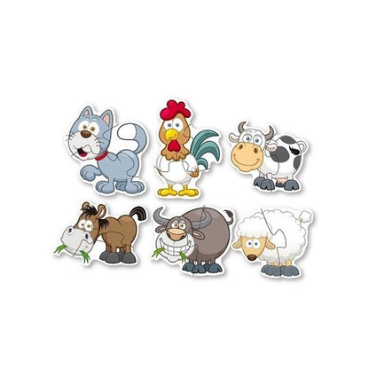 Set puzzle 6 animale, Ferma Animalelor, +3 ani