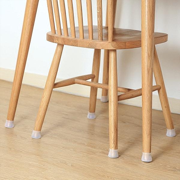 Set 8x protectii din silicon pentru picioare scaun, masa, mobila, gri