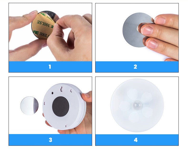 Lampa LED, portabila, cu senzor de miscare si incarcare prin USB, detectie zi/noapte, 2.5W, 20 lumeni
