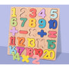 Tabla Montessori, Flippy, din Lemn, Educatie Timpurie Cifre, 25 Piese Lemn, +18 Luni, 20 x 20 cm, Vopsea pe Baza de Apa, Multicolor