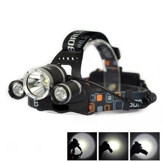 Lanterna frontala de cap, 80W, reglabila, 3 moduri de iluminare, rezistenta la apa