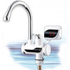 Robinet electric cu incalzire, afisaj digital temperatura, alb