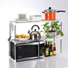 Suport organizator cu 2 rafturi, telescopic si multifunctional