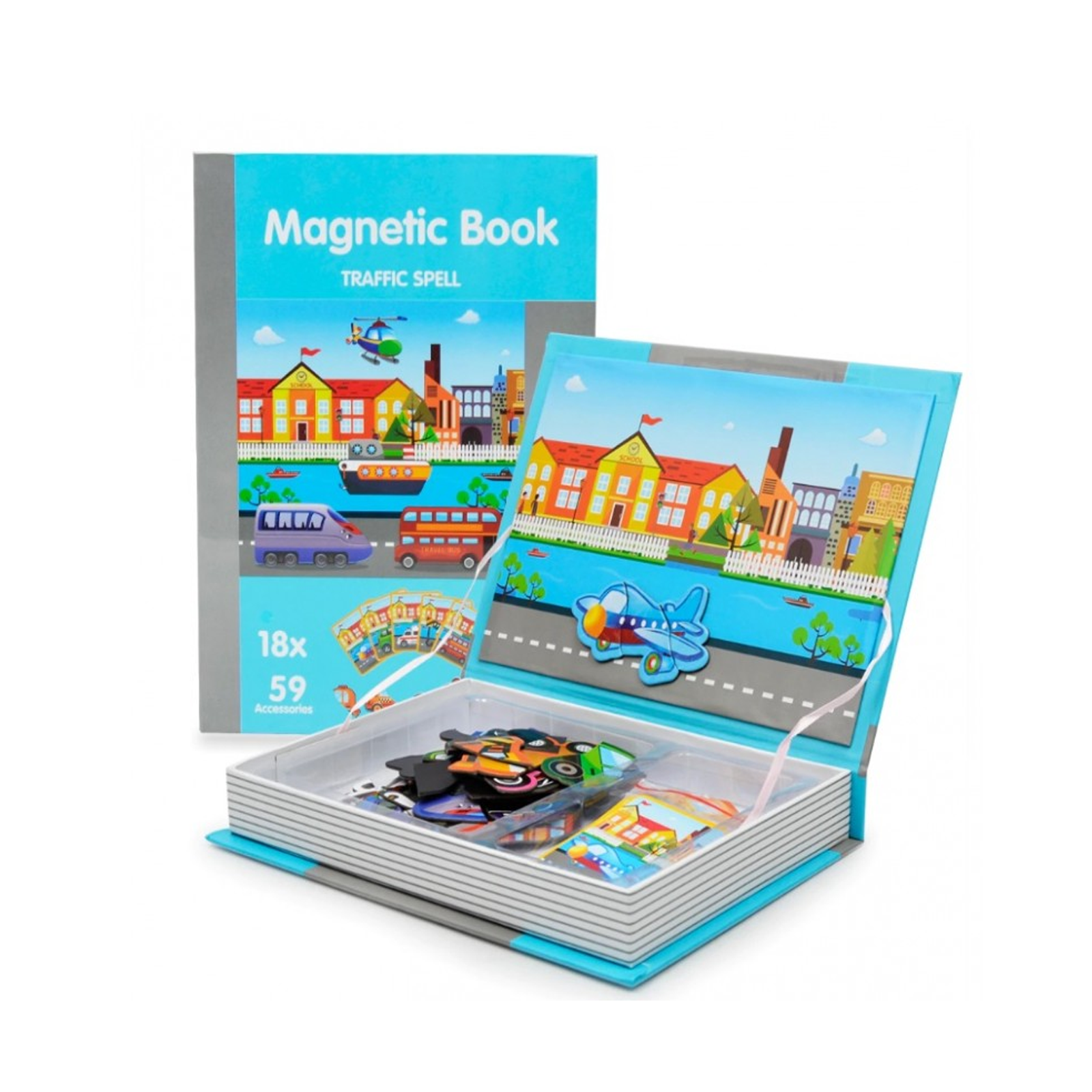 Carte magnetica educativa tip puzzle, Traffic Spell, +3 ani