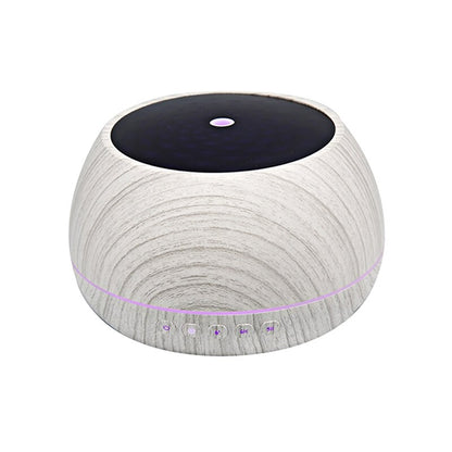 Umidificator/Difuzor aromaterapie cu ultrasunete, 1000 ml, 7 culori programabil, lemn alb/maro