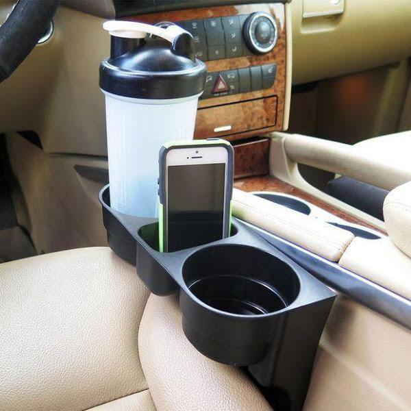 Suport auto pentru depozitare pahare si accesorii, negru