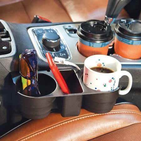 Suport auto pentru depozitare pahare si accesorii, negru