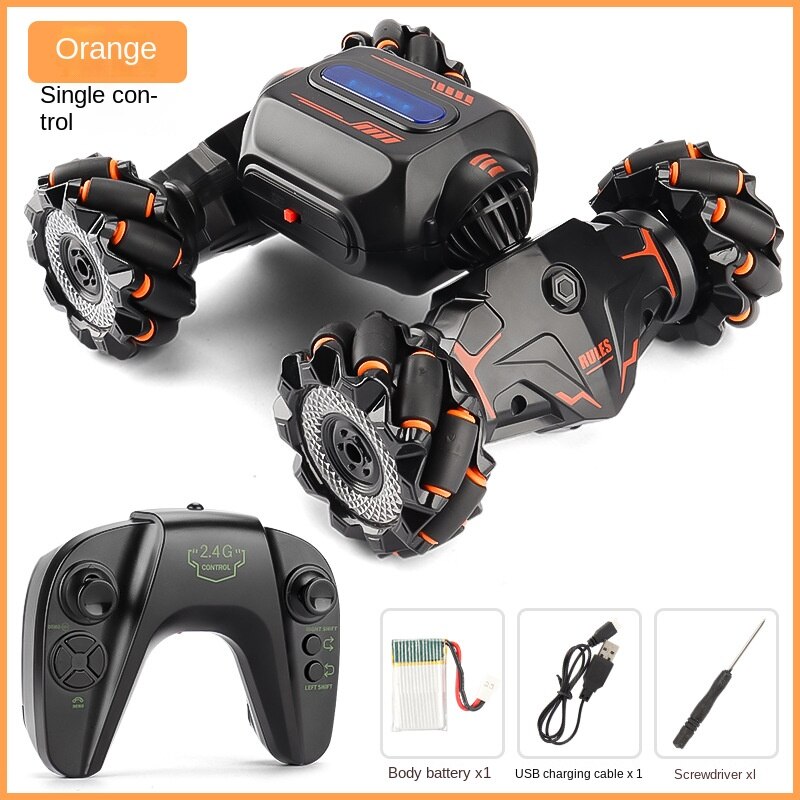 Masina de cascadorii cu control prin gesturi, ceas si telecomanda, rotire la 360 grade